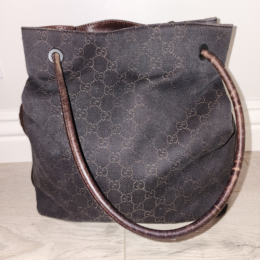 Vintage rare Gucci demin shoulder and crossbody bag